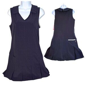 Golftini Golf/Tennis Dress, NWT, Navy Drop Waist, Pleated Skirt, Shorts, Size S